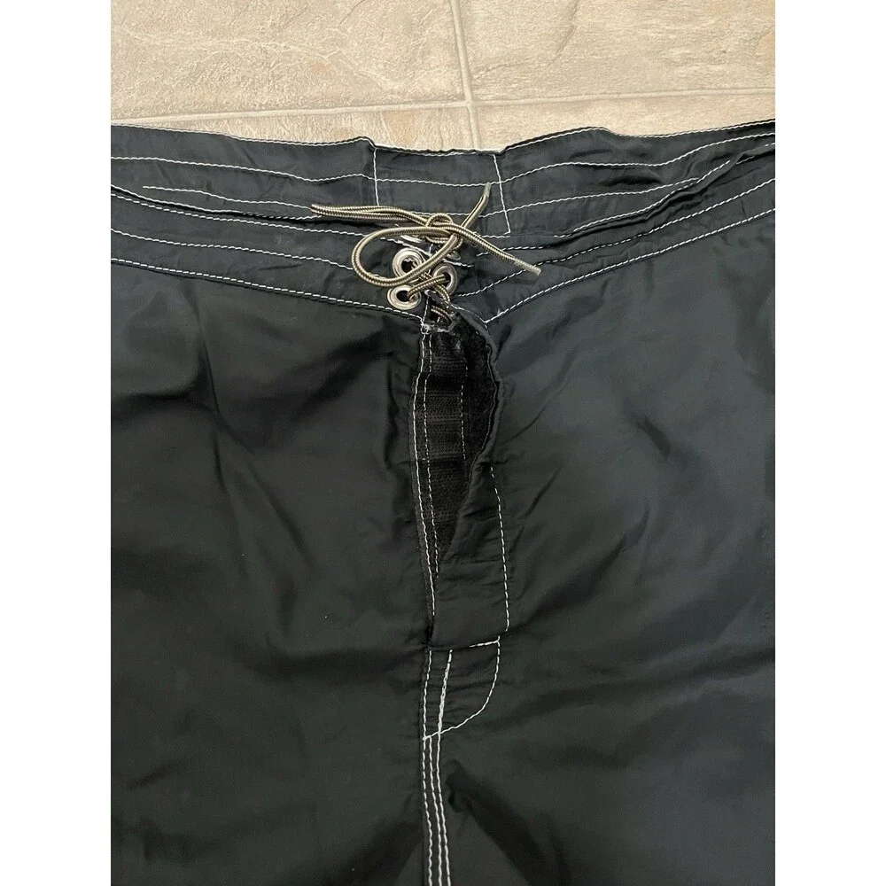 Vintage Birdwell Beach Britches Board Shorts in Black Men 38 Made in USA Beach